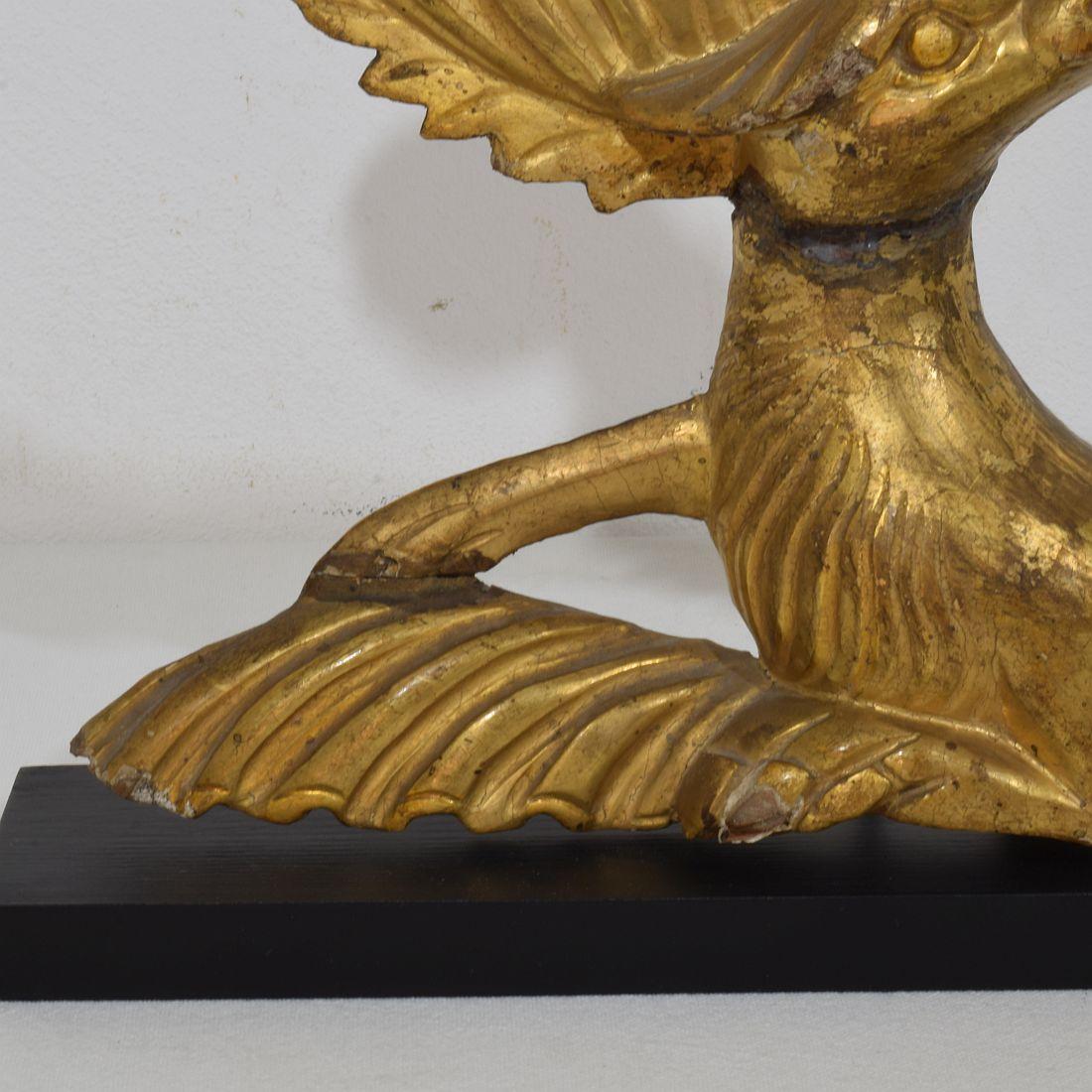 Adorno de pájaro italiano de estilo neoclásico tallado en madera de gilt del siglo XVIII/XIX en venta 2