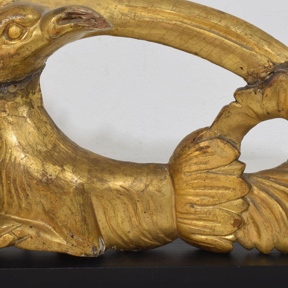 Adorno de pájaro italiano de estilo neoclásico tallado en madera de gilt del siglo XVIII/XIX en venta 3