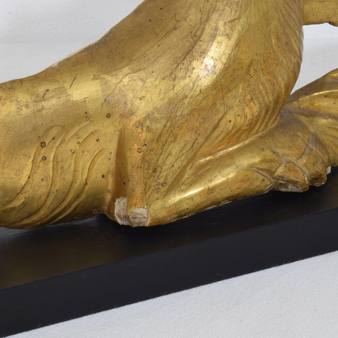 Italian 18th/ 19th Century Carved Giltwood Neo Classical Style bird Ornament For Sale 10