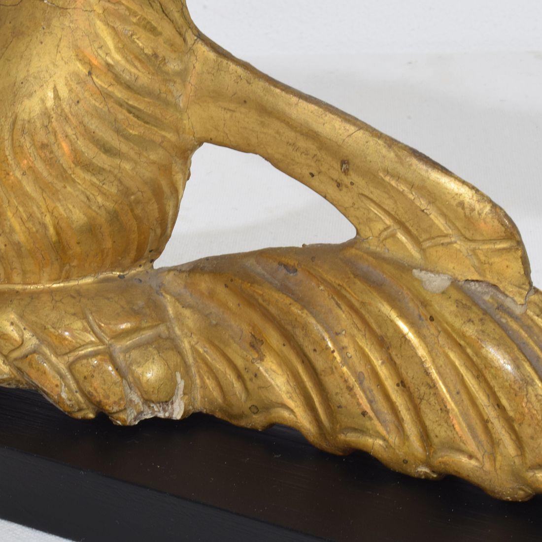 Italian 18th/ 19th Century Carved Giltwood Neo Classical Style bird Ornament For Sale 12