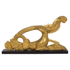 Italian 18th/ 19th Century Carved Giltwood Neo Classical Style bird Ornament
