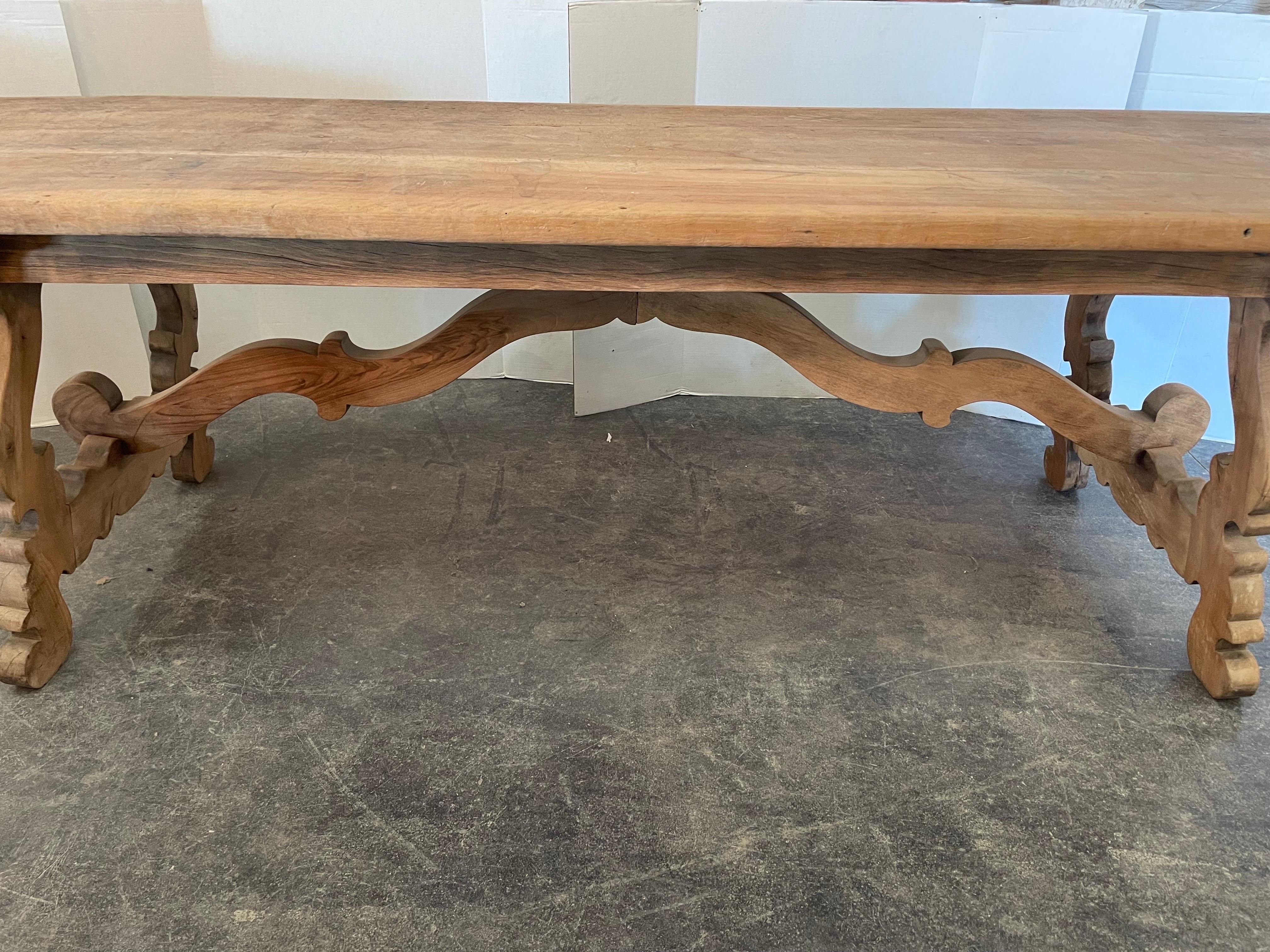 18th Century Italian 18th And 19th Century Tuscan Walnut Dining Table For Sale