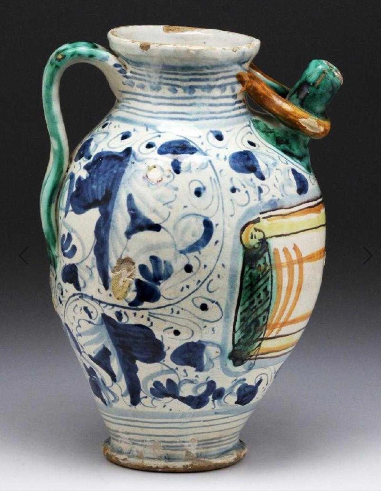 Italian 18th C. Majolica Wet Drug or Syrup Jar For Sale 1