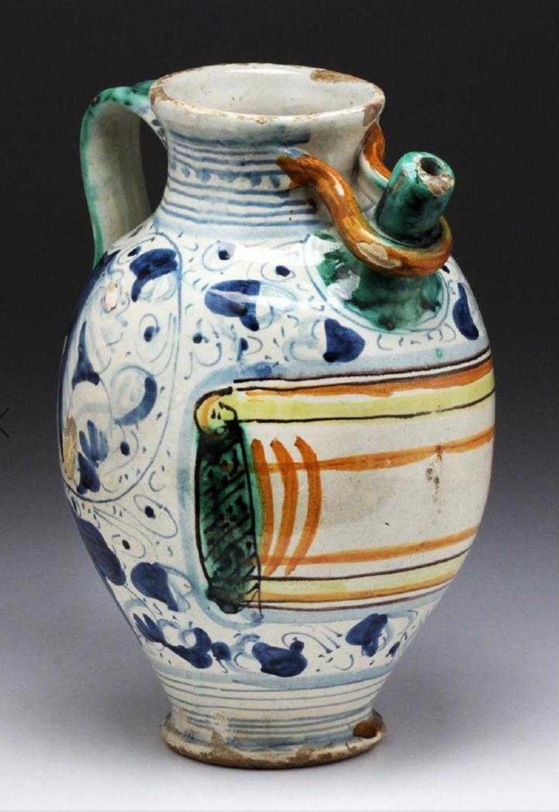 Italian 18th C. Majolica Wet Drug or Syrup Jar For Sale 3