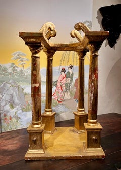 Italian 18th Century Architectural Carved and Giltwood Tabernacle as a Temple