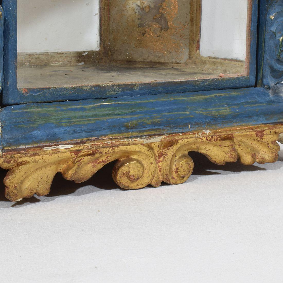 Reliquaire en bois sculpté italien baroque du 18e siècle en vente 4