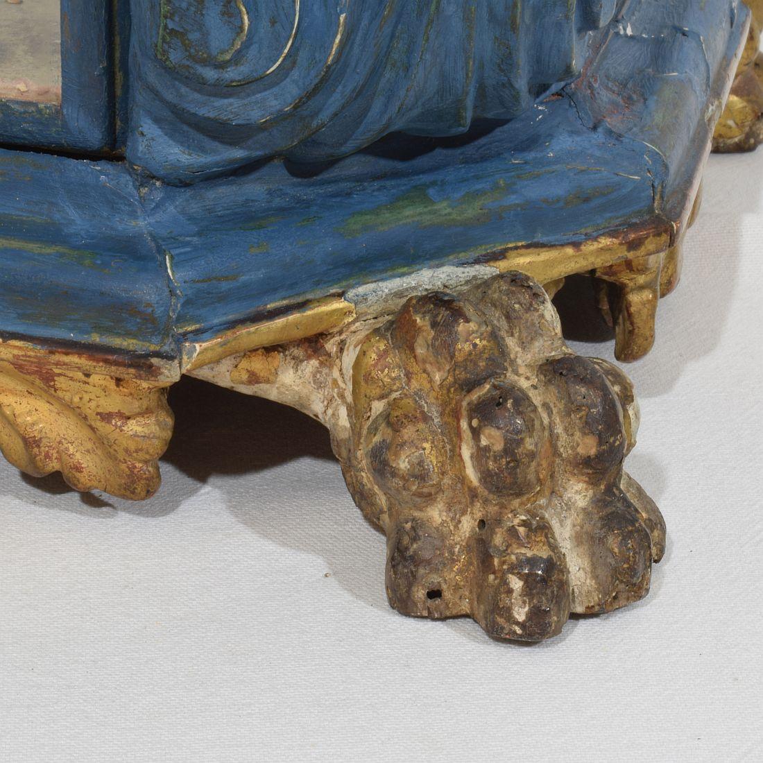 Reliquaire en bois sculpté italien baroque du 18e siècle en vente 5