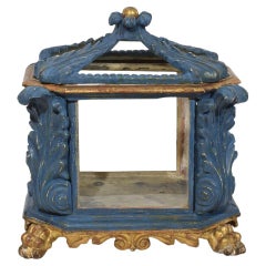 Reliquaire en bois sculpté italien baroque du 18e siècle