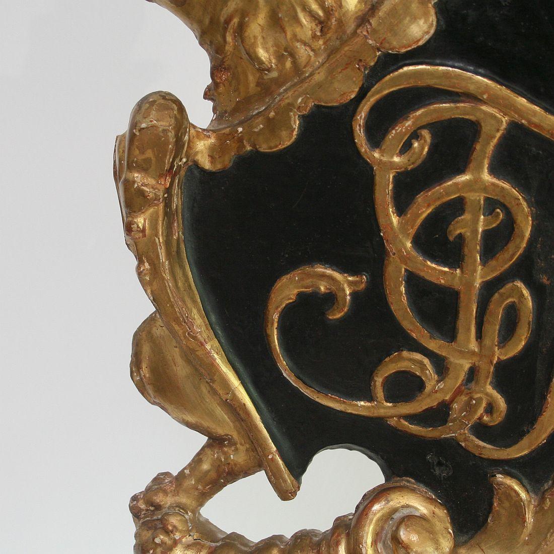 Italian 18th Century Baroque Gilded Coat of Arms with Lion 6