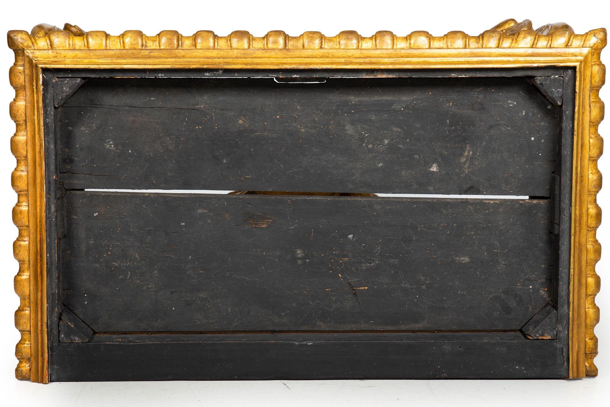 Italian 18th Century Baroque Giltwood Marble Top Console Table For Sale 11
