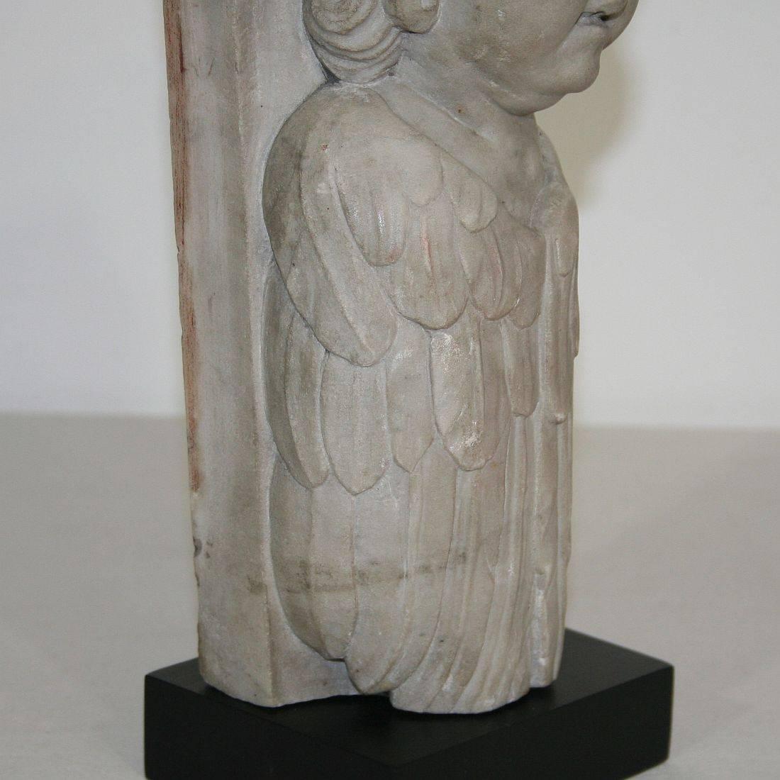 Italian 18th Century Baroque Marble Angel Fragment 8