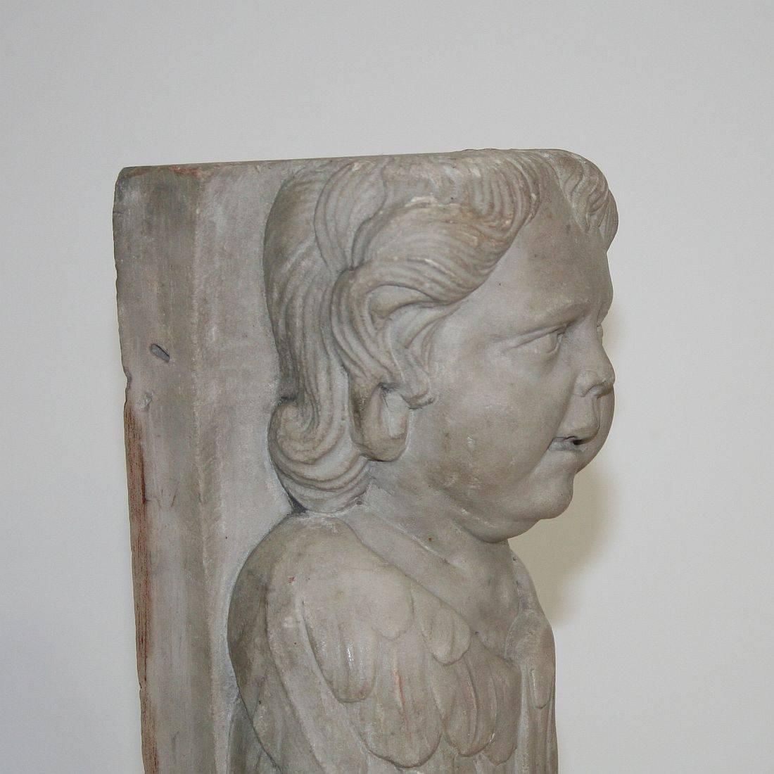 Italian 18th Century Baroque Marble Angel Fragment 4