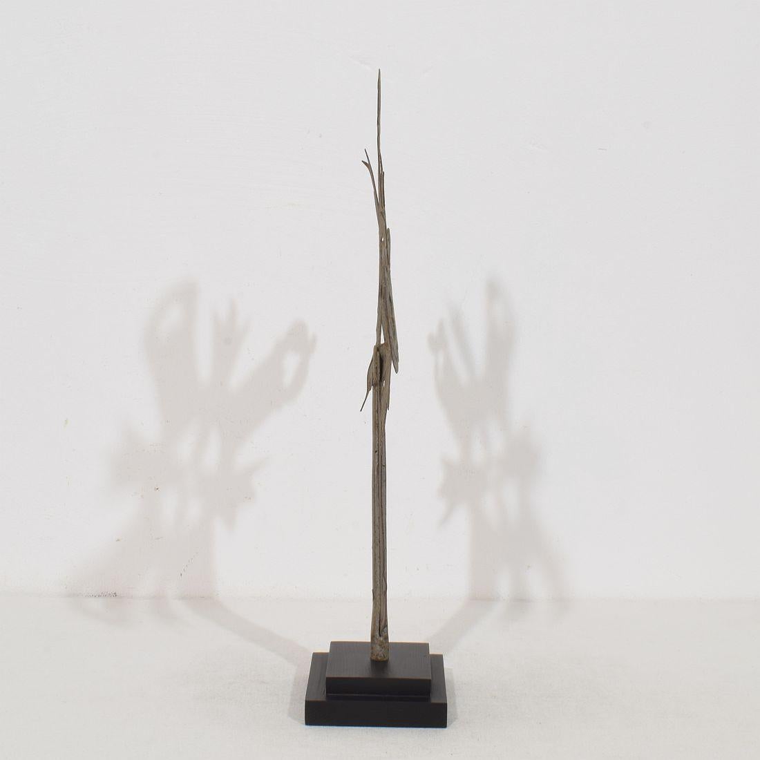 Italian, 18th Century, Baroque Painted Metal Procession Cross For Sale 1