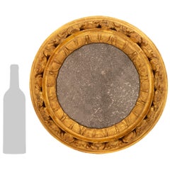 Italian 18th century Baroque period Giltwood mirror