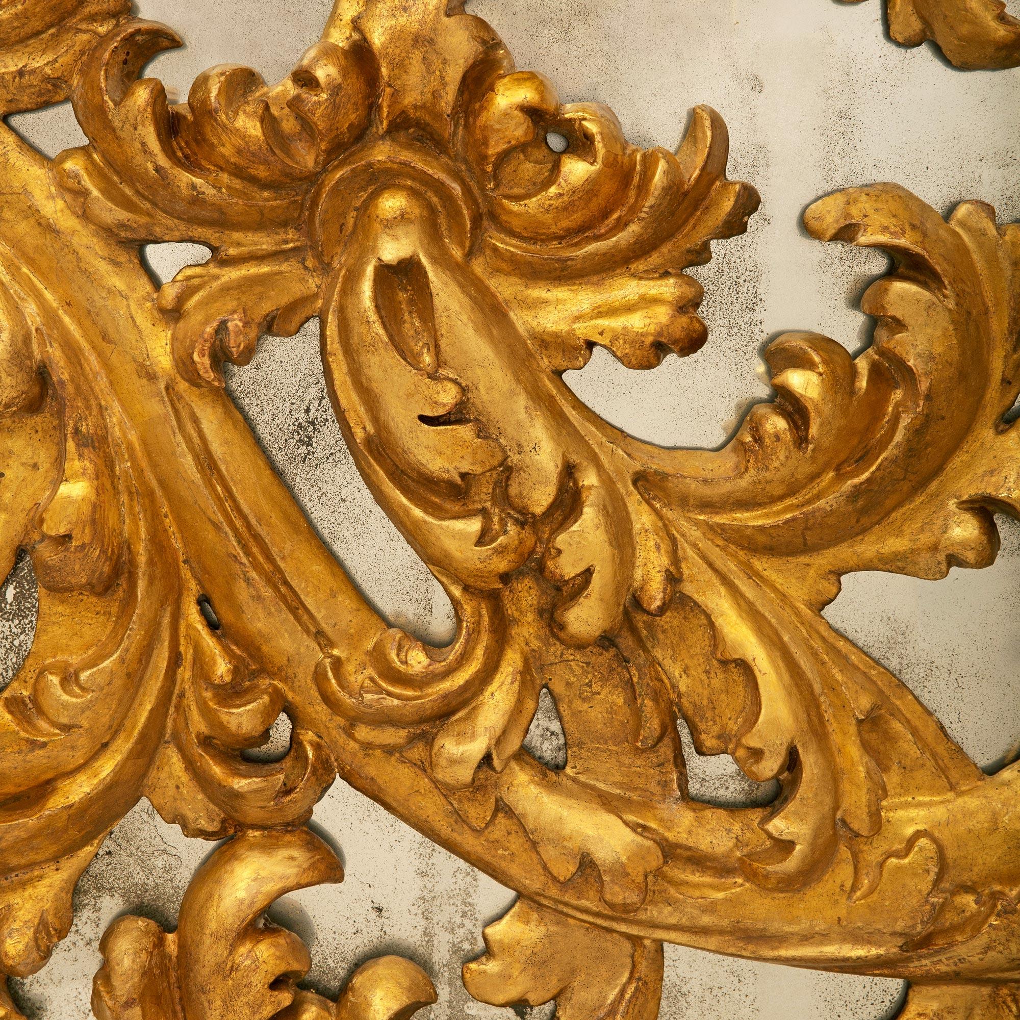 Decoración de pared/espejo italiano de época barroca del siglo XVIII Meca Espejo en venta