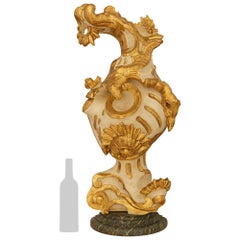 Italian 18th century Baroque Period Wood and Giltwood architectural element