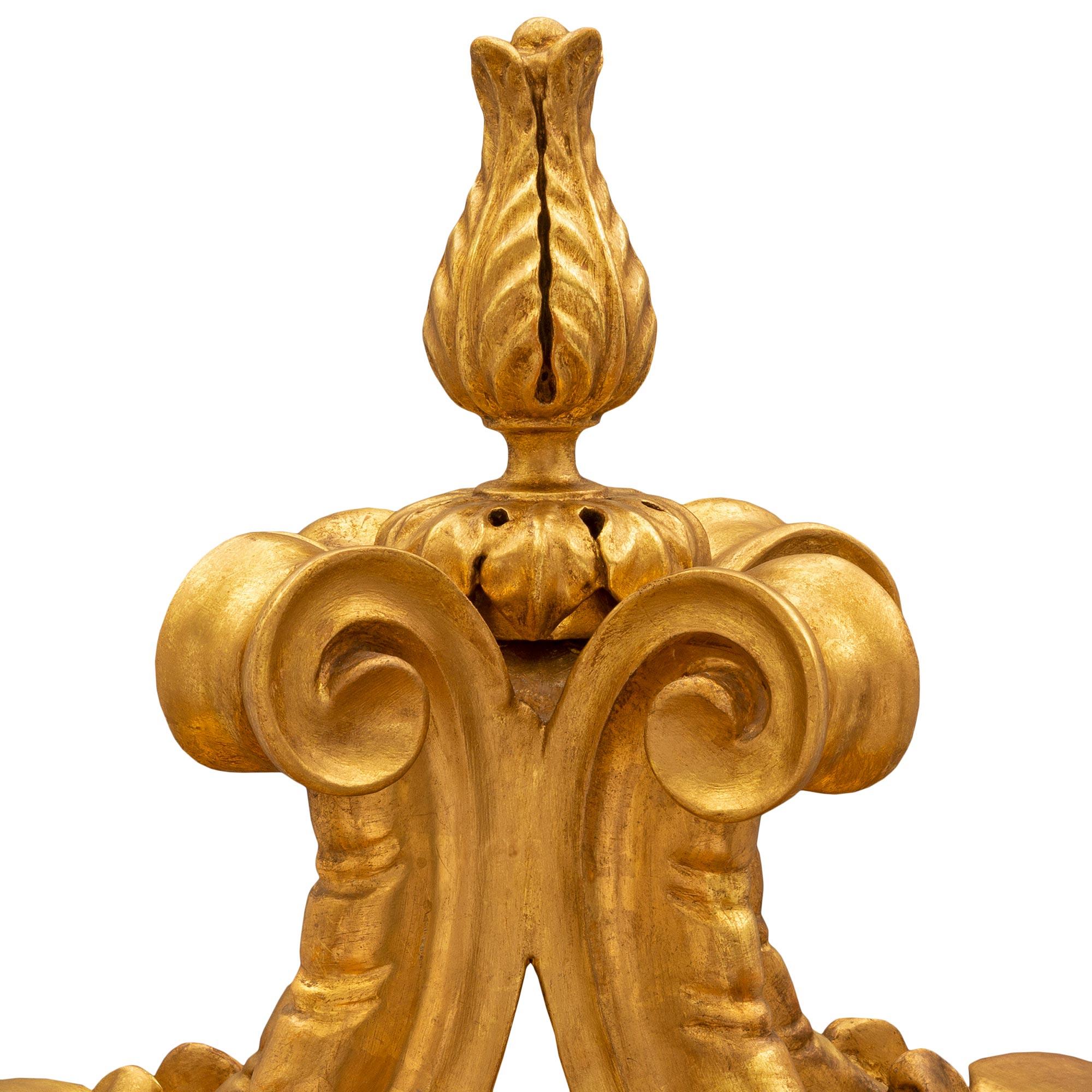 18th Century and Earlier Italian 18th Century Baroque St. Giltwood Canopy
