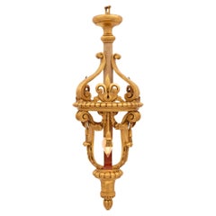 Lanterne italienne baroque du XVIIIe siècle en bois doré