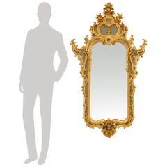 Italian 18th century Baroque st. Giltwood mirror from Naples