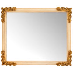 Italian 18th Century Baroque St. Patinated and Giltwood Mirror