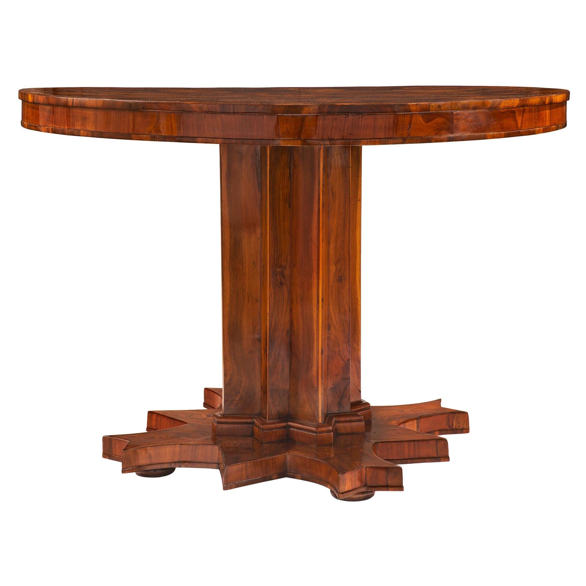 Italian 18th Century Burl Walnut Center Table from Bologna