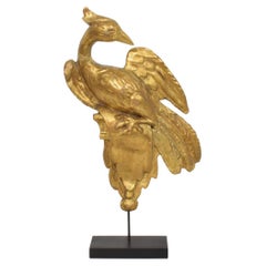 Italian 18th Century Carved Giltwood Neo Classical Style bird Ornament