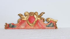 Italian 18th Century Carved Painted and Parcel Gilt Crown