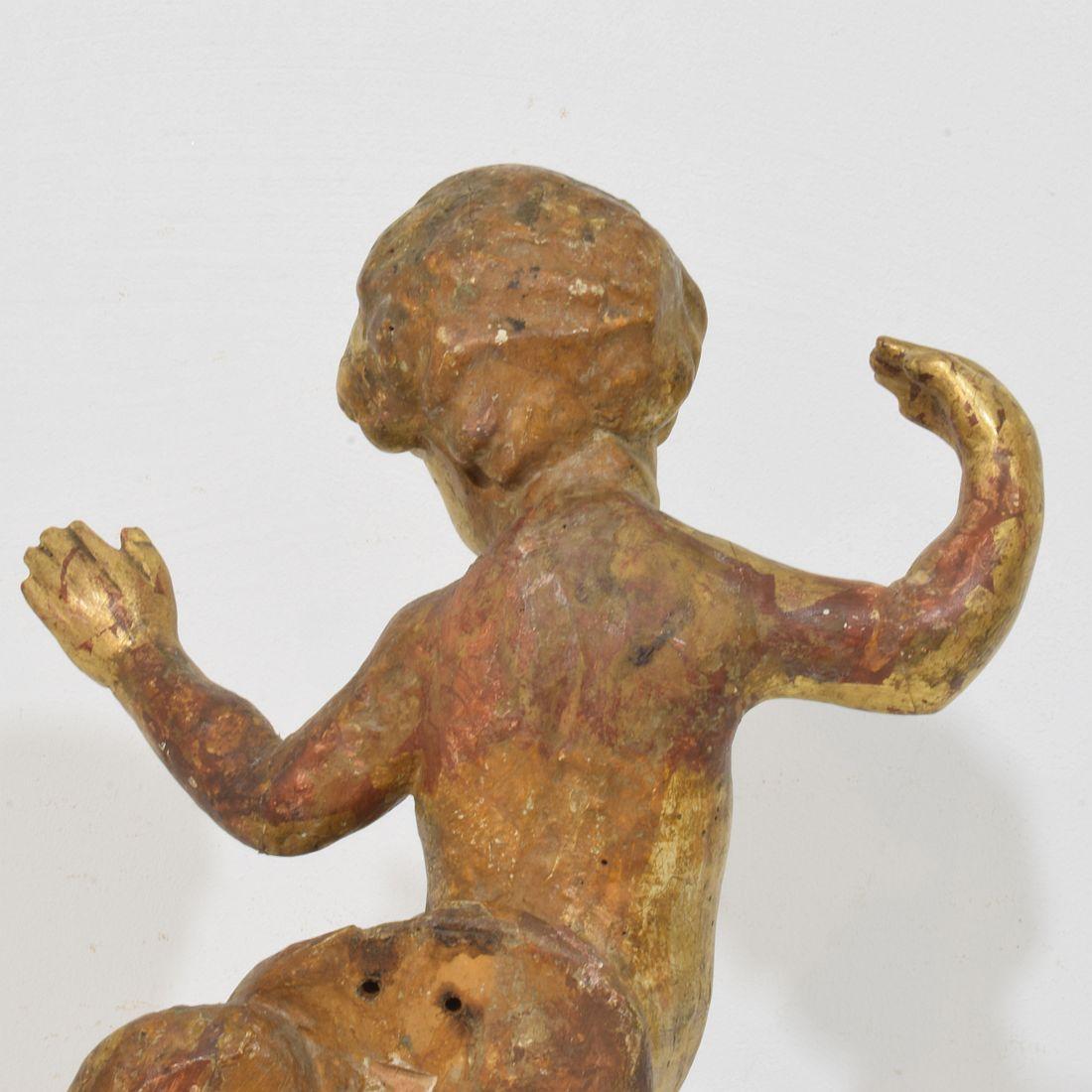 Angelo barocco in legno intagliato del XVIII secolo in vendita 5