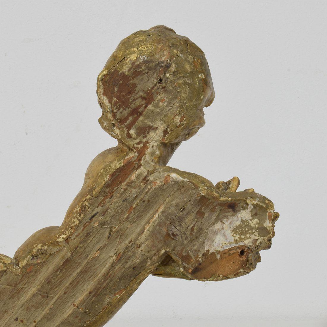 Angelo barocco in legno intagliato del XVIII secolo in vendita 6
