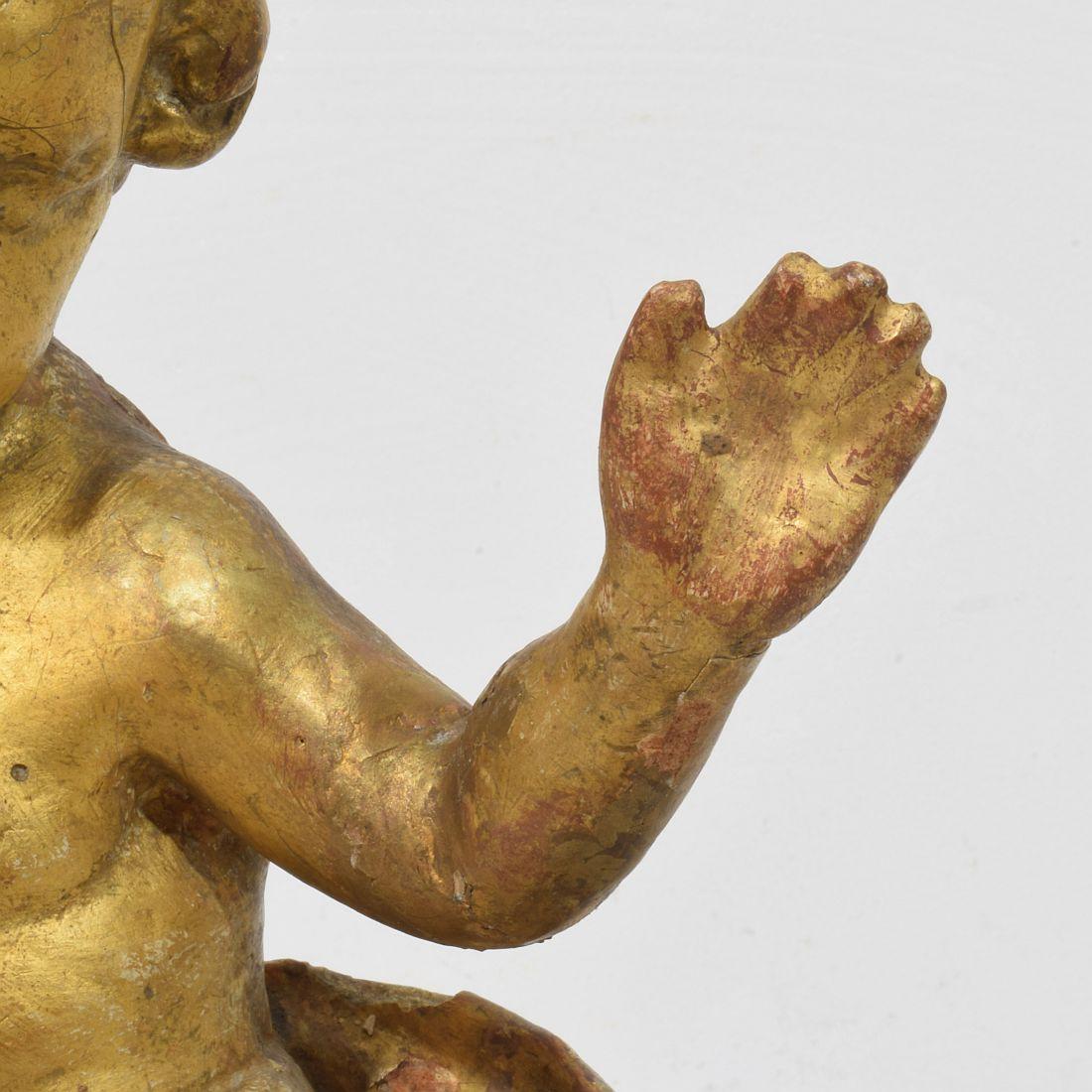Angelo barocco in legno intagliato del XVIII secolo in vendita 10