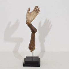 Italian 18th Century Carved Wooden Baroque Arm Of A Saint Figure