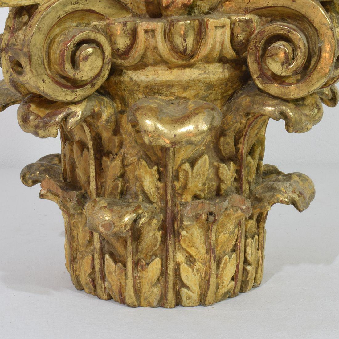Italian, 18th Century, Carved Wooden Capital For Sale 7