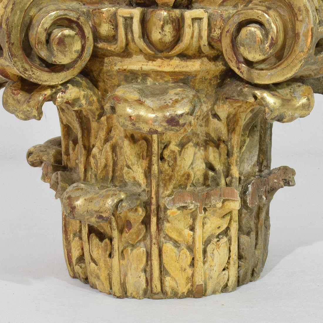 Italian, 18th Century, Carved Wooden Capital For Sale 10