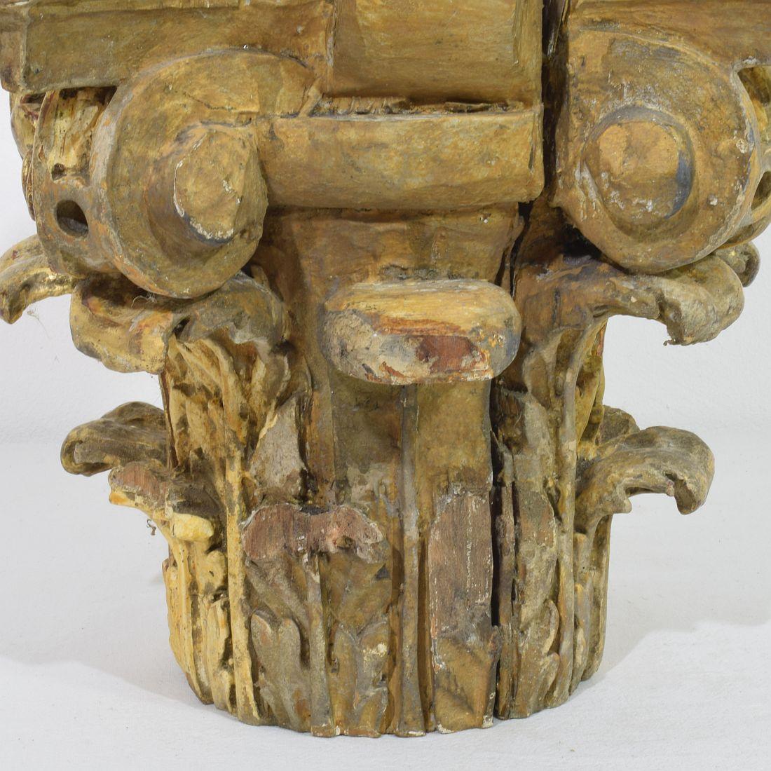 Italian, 18th Century, Carved Wooden Capital For Sale 13