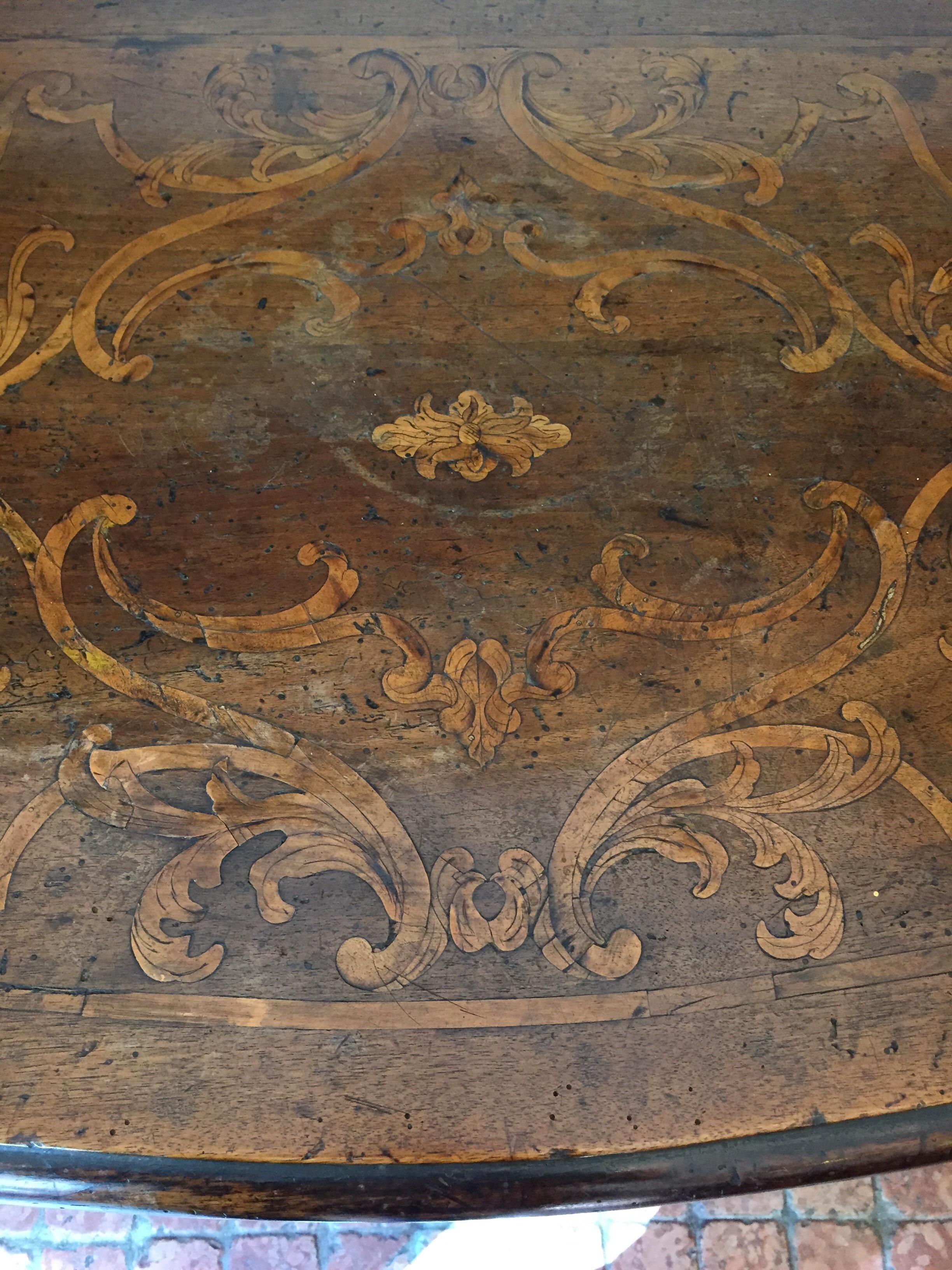 Late 18th Century Italian 18th Century Chest of Drawers Piedmontese Inlaid Walnut Commode