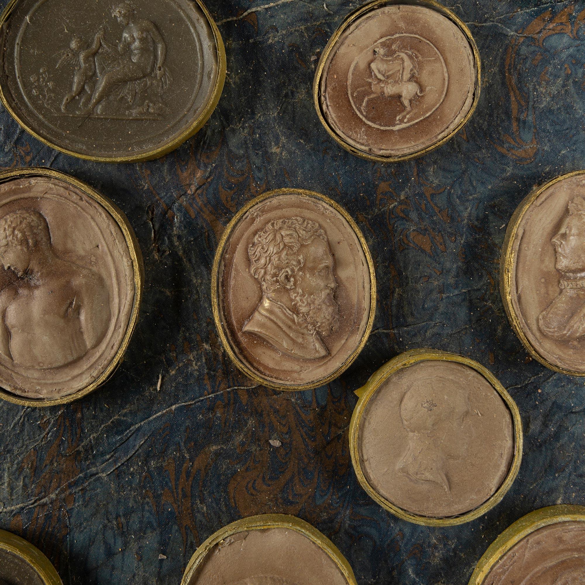 Italian 18th Century Collection of Wax Reliefs In Good Condition For Sale In West Palm Beach, FL