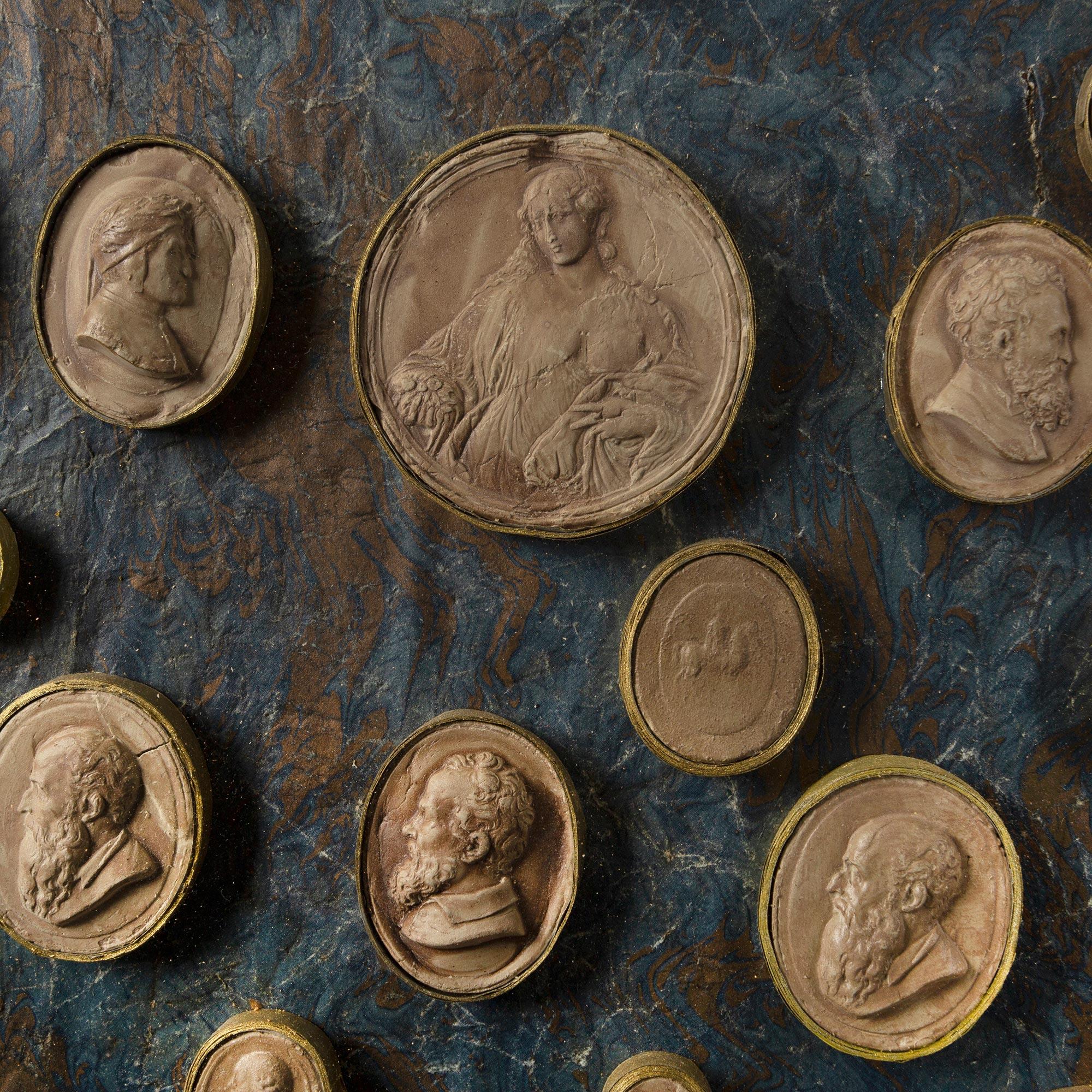 18th Century and Earlier Italian 18th Century Collection of Wax Reliefs For Sale