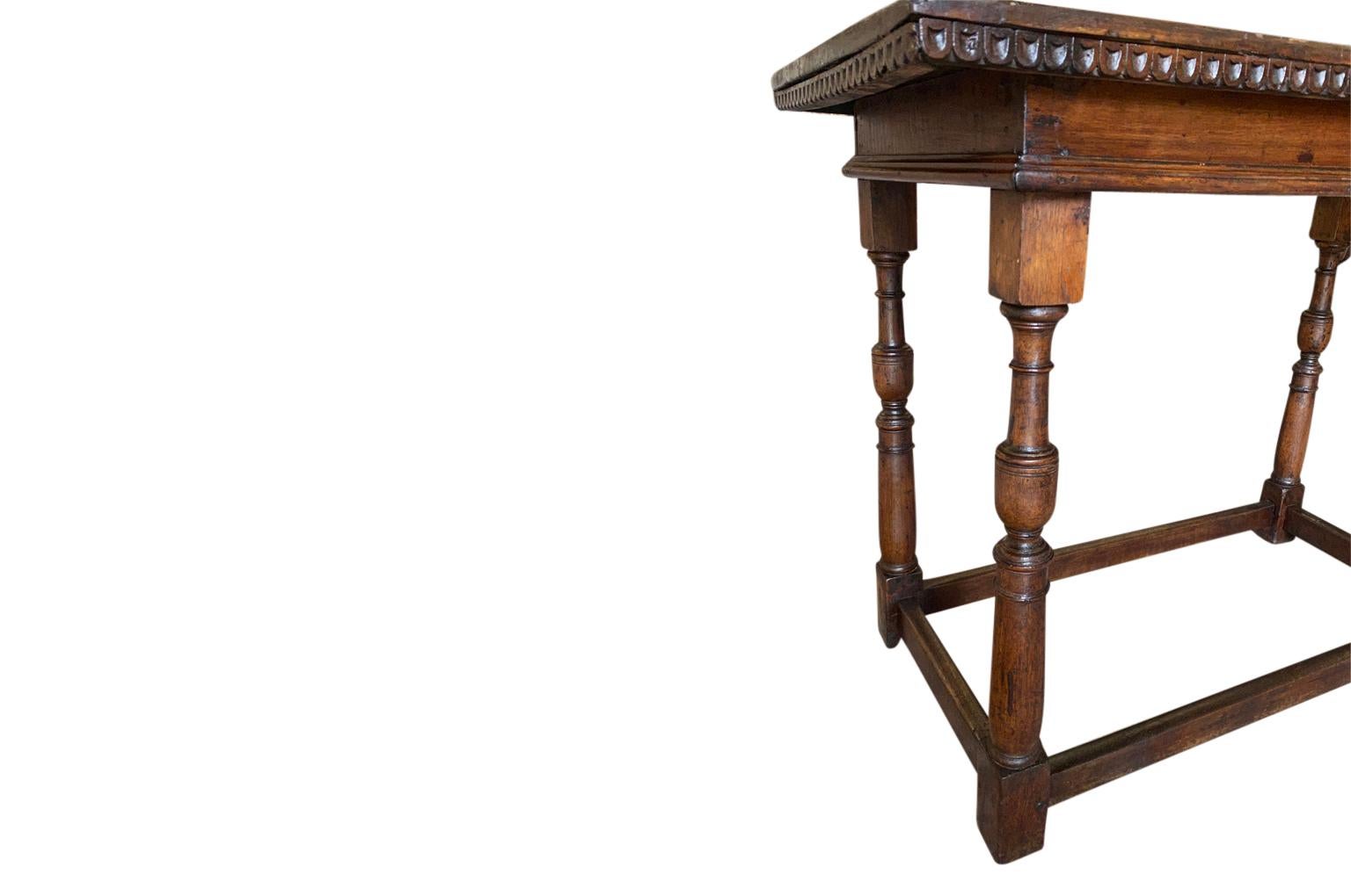 Walnut Italian 18th Century Console Table For Sale