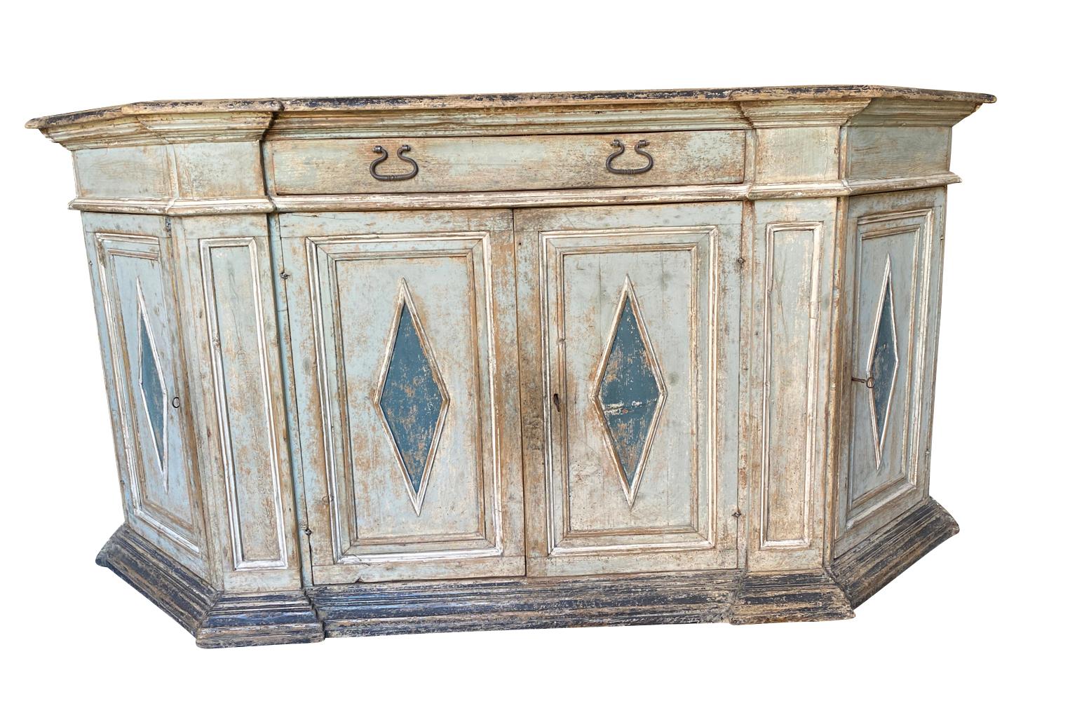 Painted Italian 18th Century Credenza For Sale