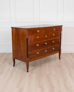 Cassettiera italiana in ciliegio del XVIII secolo Directoire