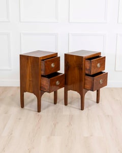 Italian 18th Century Directoire Period Bedside Tables, Pair