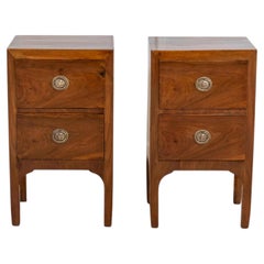Italian 18th Century Directoire Period Bedside Tables, Pair