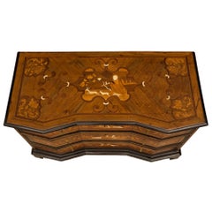 Italian 18th Century Ebony and Walnut Lomabardi Commode