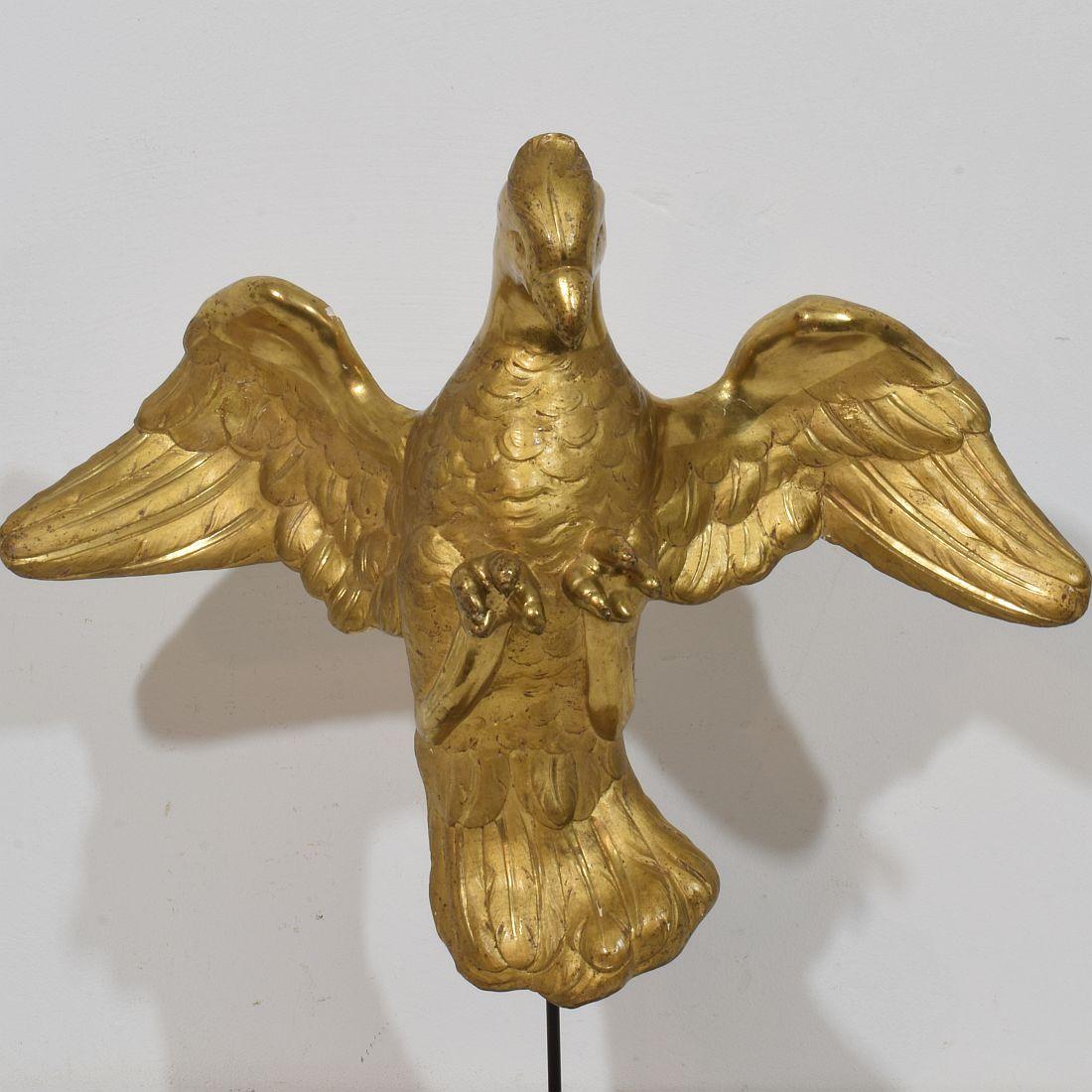 Italian 18th Century Gilded Paper Mache Dove/ Holy Spirit For Sale 4