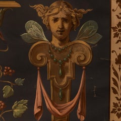 Italian 18th Century Giltwood And Fresco Wall Decor/Panel