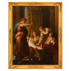 Italian 18th century Giltwood and Oil on Canvas painting