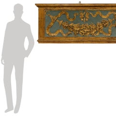 Italian 18th century Giltwood and patinated Plaster wall decor/panel