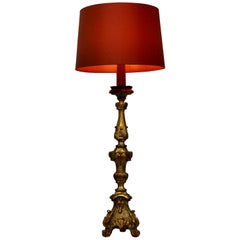 Italian 18th Century Giltwood Lamp