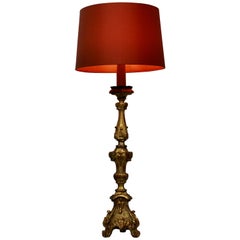Italian 18th Century Giltwood Lamp