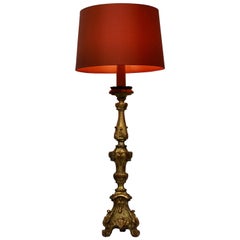 Italian 18th Century Giltwood Lamp